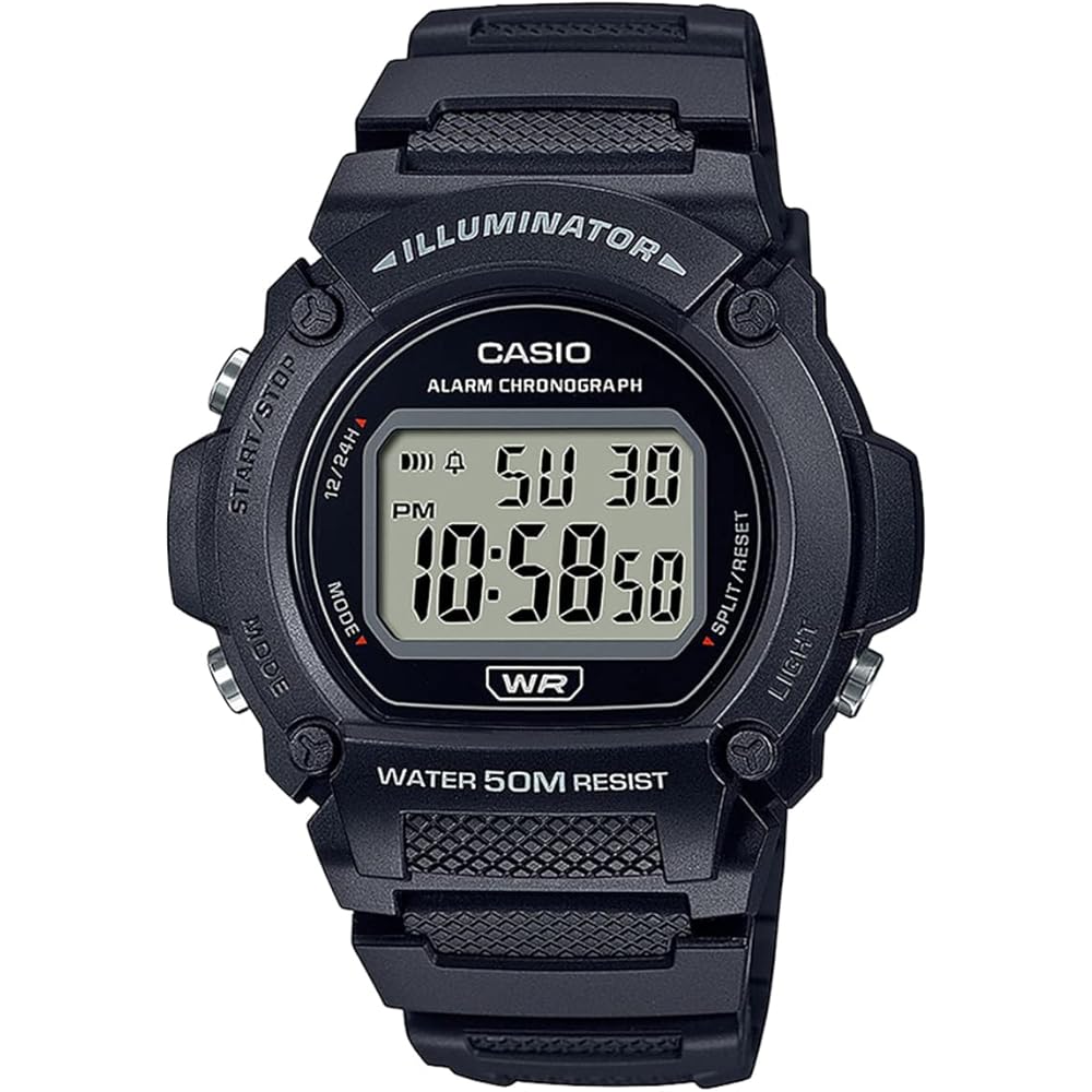 Casio (Casio) Часы Цифровые Черные W-219H-1AVEF Мужские