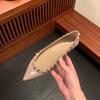 [sheii Su Yinyin] Valentino~ Pointed Head Shallow Mouth Rivet Flat Shoes Women's Single Shoes Wedding Shoes Banquet Women's Shoes