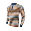 Men S Long Sleeve Striped Polo Shirt Casual Loose Fit