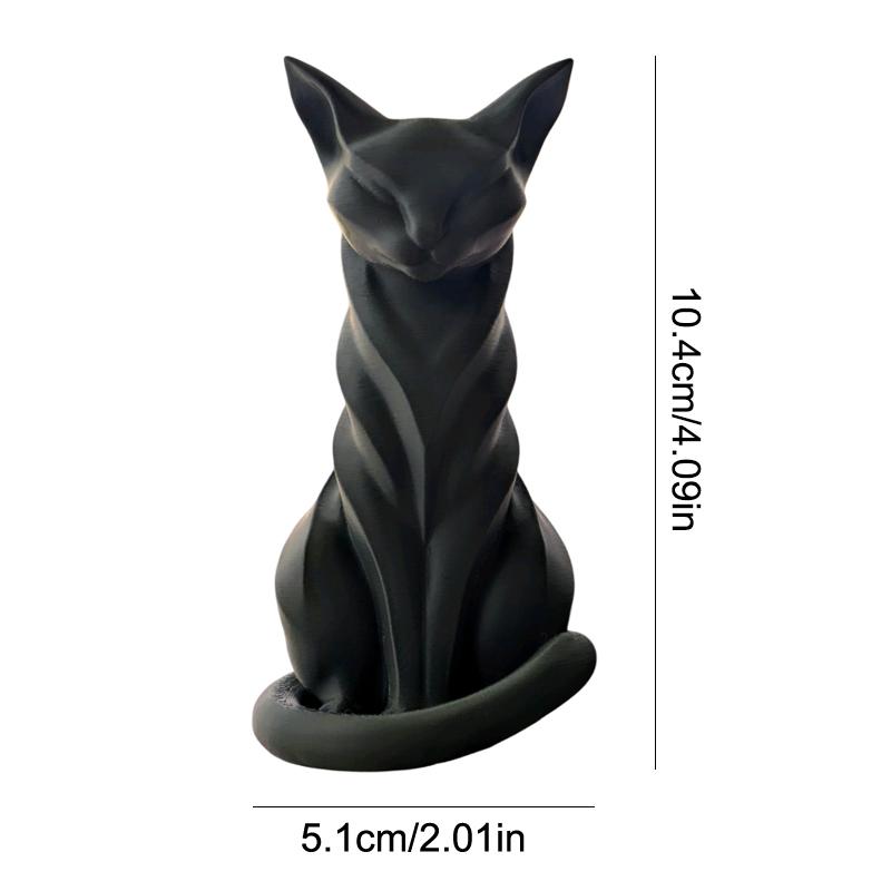ГОРЯЧАЯ Элегантная статуэтка кошки в полоску Фигурка кошки Для дома и сада Декор для дома Очаровательная статуя кошки Настольные полки Украшение