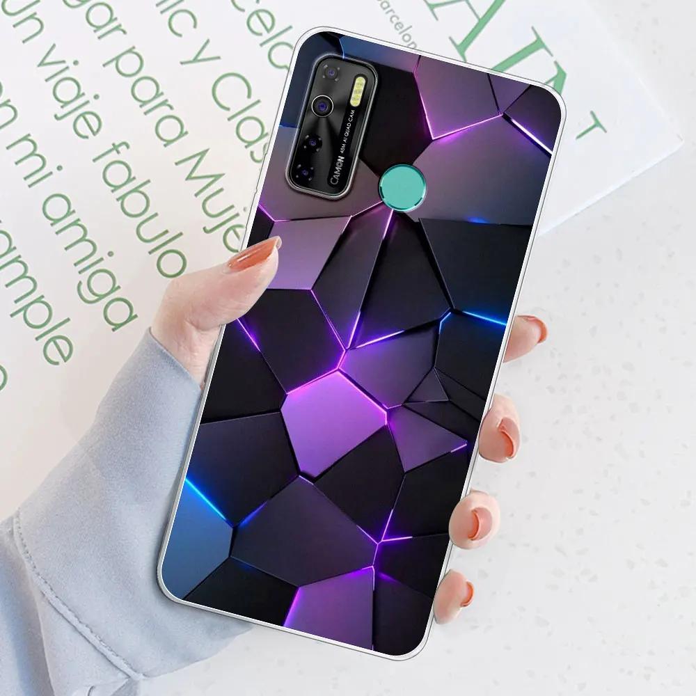 Чехол-бампер для Tecno Spark 5 Pro / Tecno Camon 15 Air / Camon15, прозрачный, из мягкого силикона TPU, или чехол для Tecno Spark 5