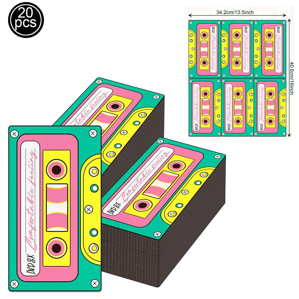 Cassette Tape Party Banners 80s 90s Vintage Radio Decorations Large Foil Balloon Adult Birthday Party Supplies Decor Background 5