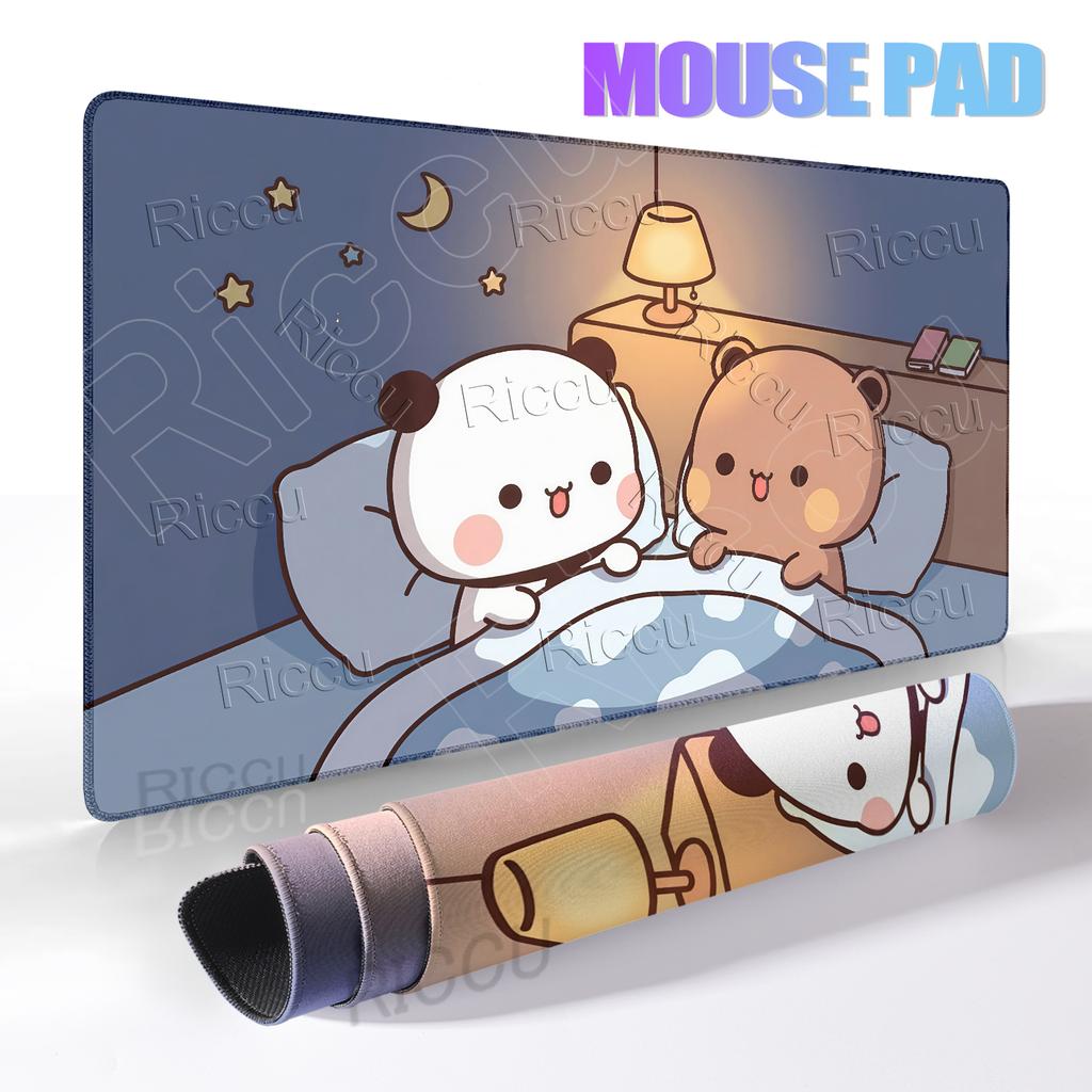 Cartoon BuBu DuDu Panda Kawaii Mouse Pads Gaming Computer Natural Rubber Desk Mats Gamer Office Keyboard Cute Little Bear Carpet