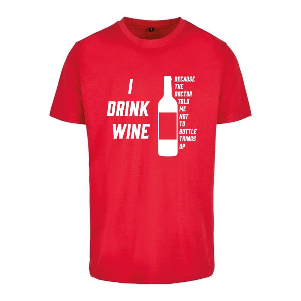 Unisex T-Shirt - I drink wine - Novelty Funny Humour Secret Santa