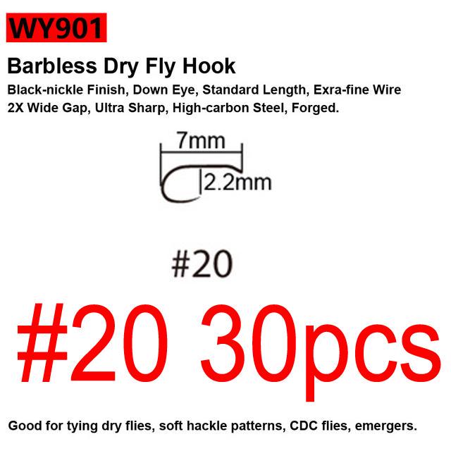 Черные никелевые крючки для завязывания мушек Bimoo, 30 шт./упак., крючки для завязывания мушек Nymph Stonefly Emerger Streamer Caddis, сухие крючки для мушки, крючки для ловли форели