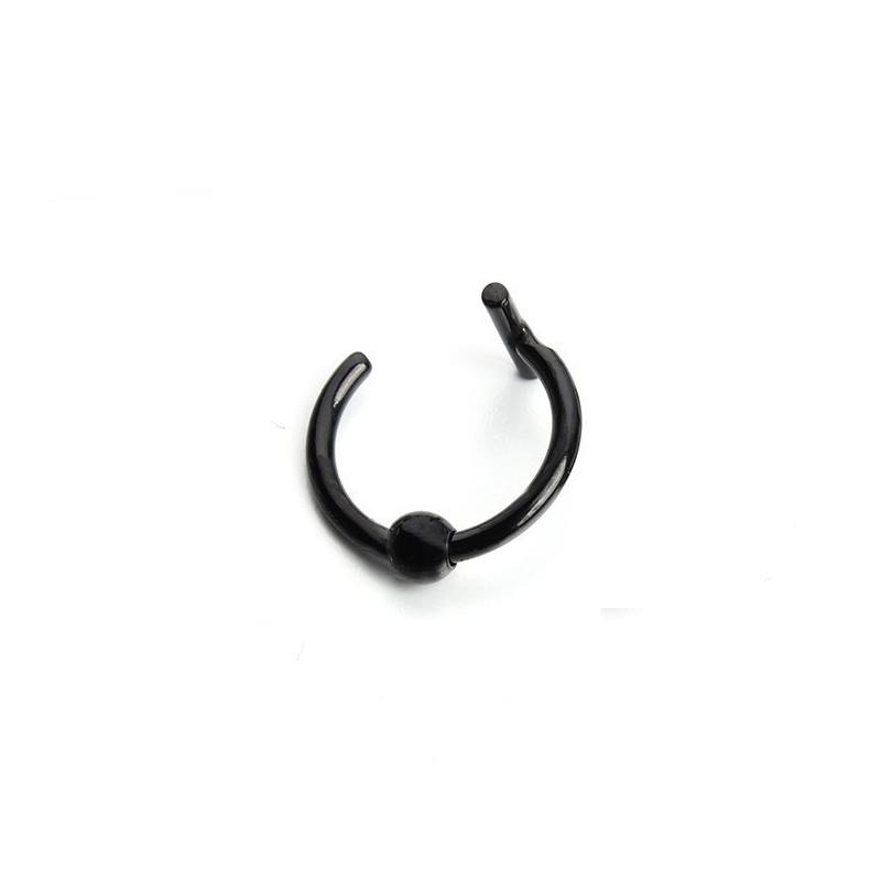 Punk 8/10mm Titanium Steel Lip Rings Cuff Clip on Fake Labret Piercing Ear Nose Hoops Unisex Women Septum Body Jewelry