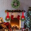 Christmas Wreath for Windows 10 Inch Small Artificial Greenery Wreath with Berries And Red Bow for Winter Fireplace Home Decor