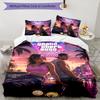 3Pcs Custom Name Gta Bedding Set Duvet Cover Closure Includes 1Duvet Cover 2Pillowcases Soft And Comfortable For All Seasons