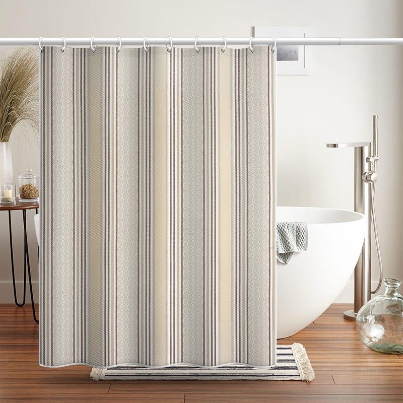 Bathroom Thickened Waterproof Curtain Mildew Proof Shower Curtain Shower Partition Curtain Shower Curtain Bathroom Curtain Free Perforation