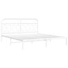 VidaXL Cadre de lit métal sans matelas et tête de lit blanc 183x213 cm 377171