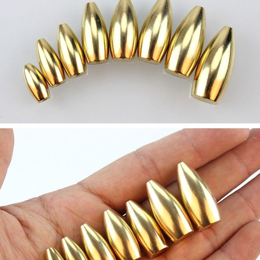 Грузила с дополнительным грузом, заостренный соединитель для крючка, латунь, медь, грузило для рыболовного поводка