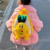 Cartoon Animal Little Turtle Backpack Zipper Anime Plush Doll Backpack Plush Pineapple Bag  Unisex