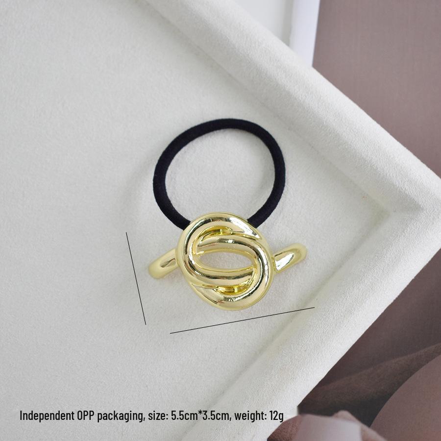 "U-Shaped Alloy Ponytail Headband: High-End, Cold Style, Seamless, Minimalist Hair Ring"