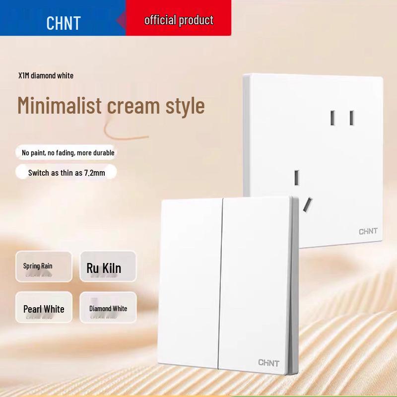 Chint 16A Настенная розетка для кондиционера, одинарная, пятиконтактная, тип 86, бриллиантово-белый.