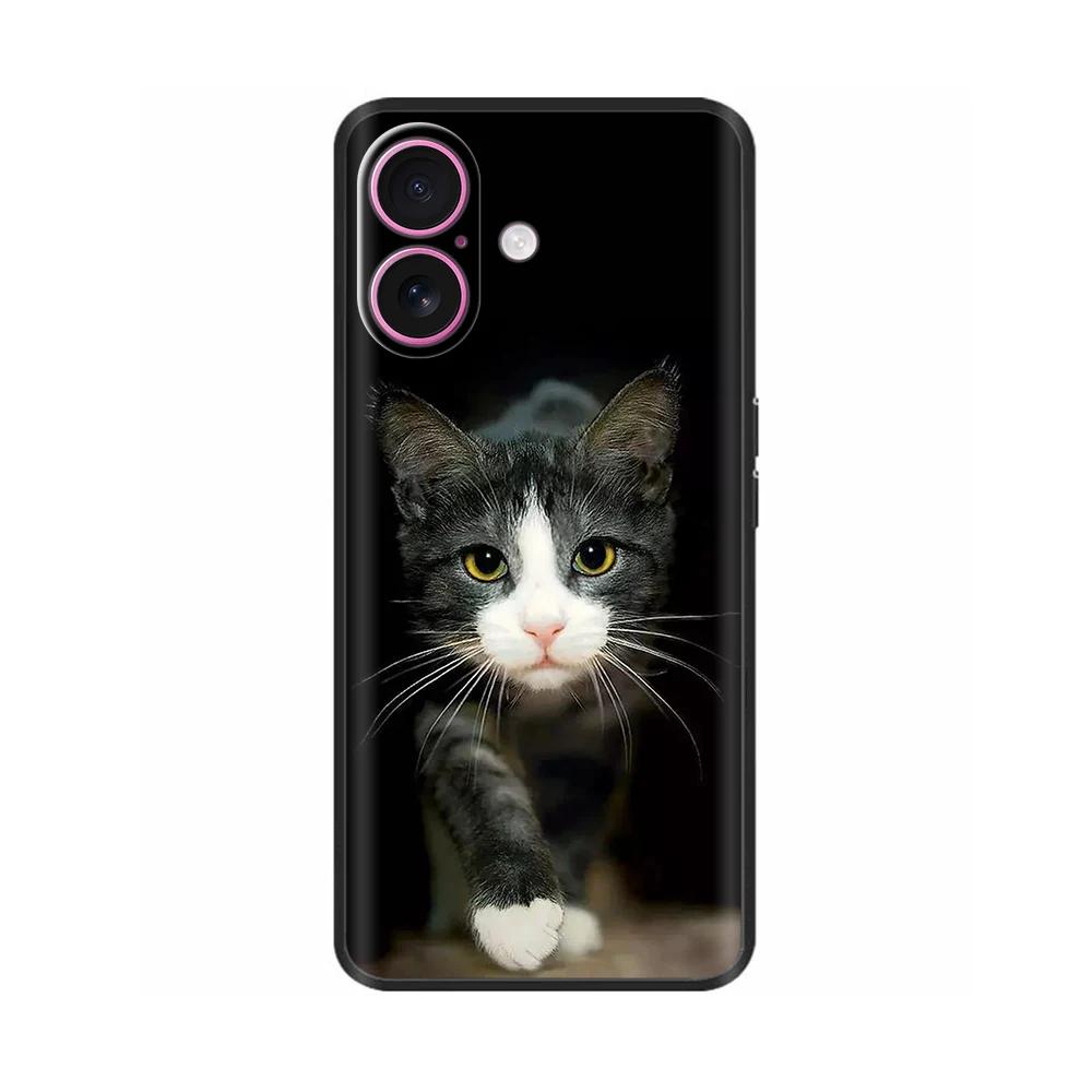 Для iPhone 16 Чехол 16 Pro Силиконовый ТПУ Черный Матовый Чехол для Телефона Для Apple iPhone 16 Pro Max Чехол-Бампер для iPhone16 Plus