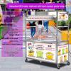 Складная уличная тележка для демонстрации готовых блюд и тушеных продуктов