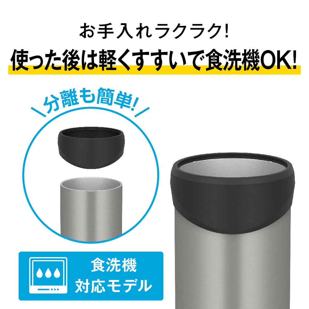 Thermos Insulated Can Holder for 350ml Beige BEP Cans, 2-Way Type, Pink, JDU-351