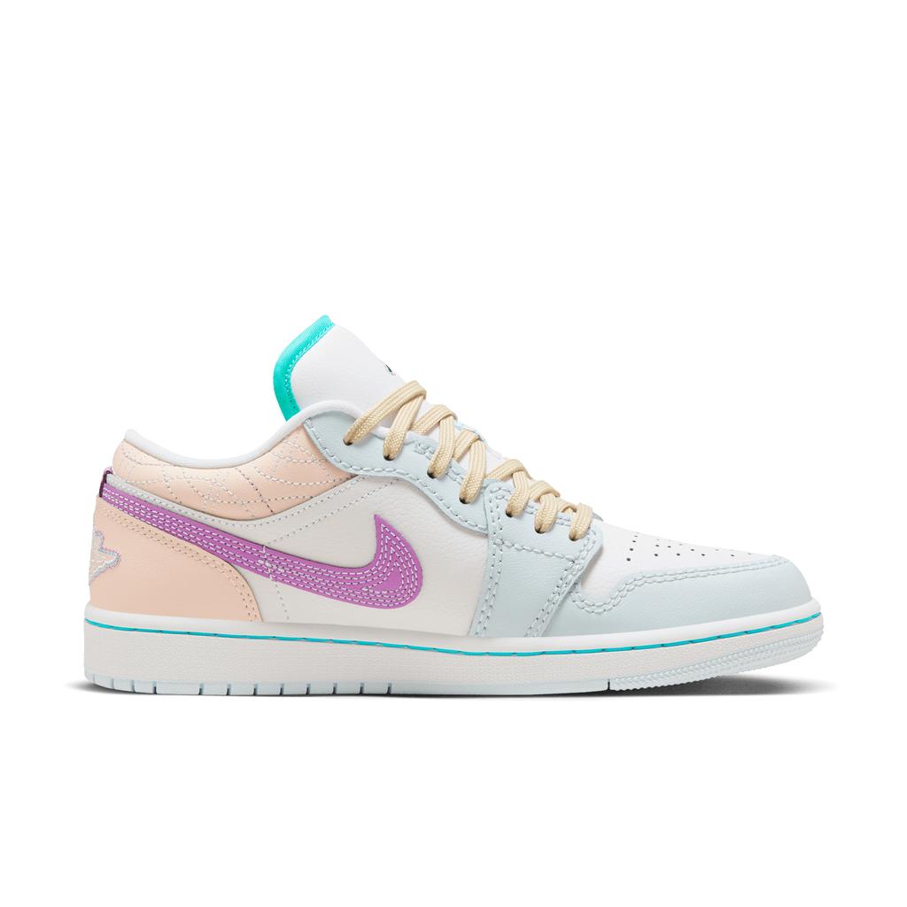 Air Jordan 1 Low Multi-Color Sashiko Women Sneakers White Blue-Tint Rush-Fuchsia FV3623-151