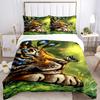 3pcs Tiger Butterfly Design Duvet Cover Set, Cover For Bedroom Guest Room (1 Duvet Cover + 2 Pillowcase, Without Quilt),  yy250922151