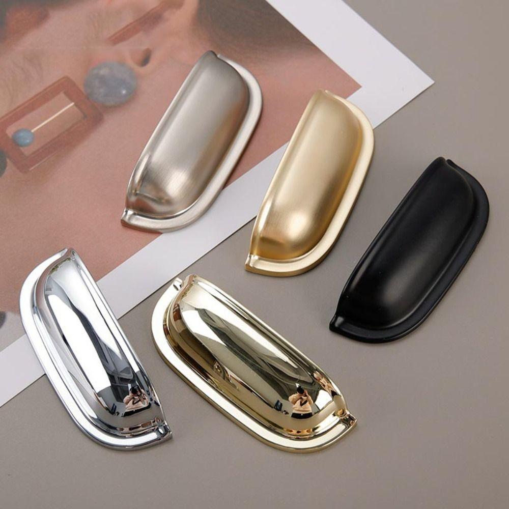 Single hole Cabinet Door Pulls Zinc Zinc Zinc Alloy Dresser Knobs Durable Shell Pull Handles Kitchen