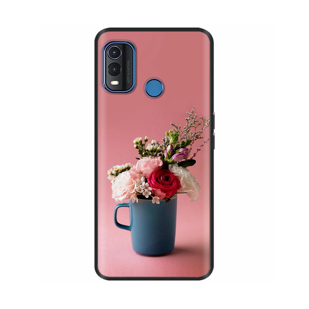 For Nokia G11 Plus Case Cute Heart Flower Soft Silicone Back Cover for Nokia G11 Plus NokiaG11 G 11 Bumper Black TPU Phone Cases