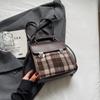 Повседневный универсальный клетчатый женский рюкзак модный рюкзак контрастного цвета мини портативный школьный портфель