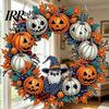 Durable Hanging Ornament Fall Pumpkin Sunflower Wreath Decor, Acrylic Hand Painted Fine Workmanship Decor Window Ornament, Thanksgiving