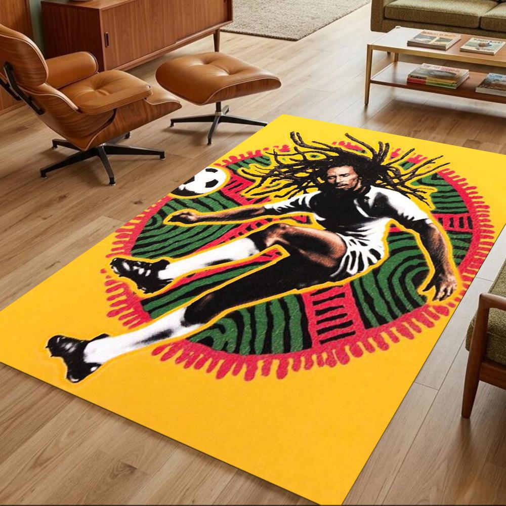 Bob Marley Floor Rug Office Rug Design for Playrooms Entryway Balcony Foyer Anti-slip Rug Office home decor Perfect Birthday/Christmas Gift Idea