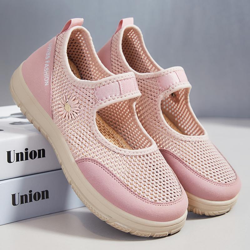Fashion Women Shoes Breathable Vulcanized Shoes Fashion Comfortable Female Dance Work Shoes Breathable Mesh Casual Walking Shoes Ladies