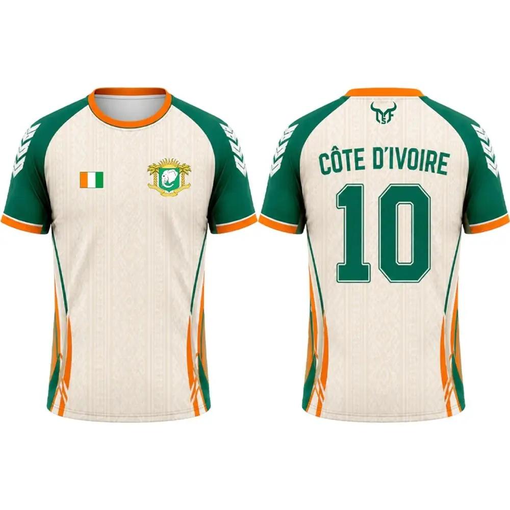 2026 New Ivory Coast Themed Fan Jersey, Quick Drying Sports Casual Top T-shirt for Men