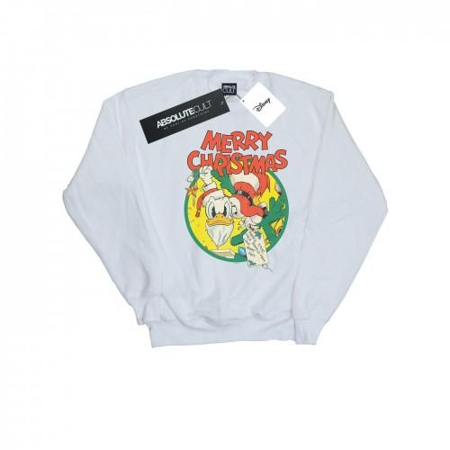 Disney Mens Donald Duck Merry Christmas Sweatshirt