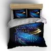 Religious text with swirls. Bedding sets Duvet cover sets Duvet covers Pillowcases(1*Duvet Cover 2*Pillowcases without duvet insert)