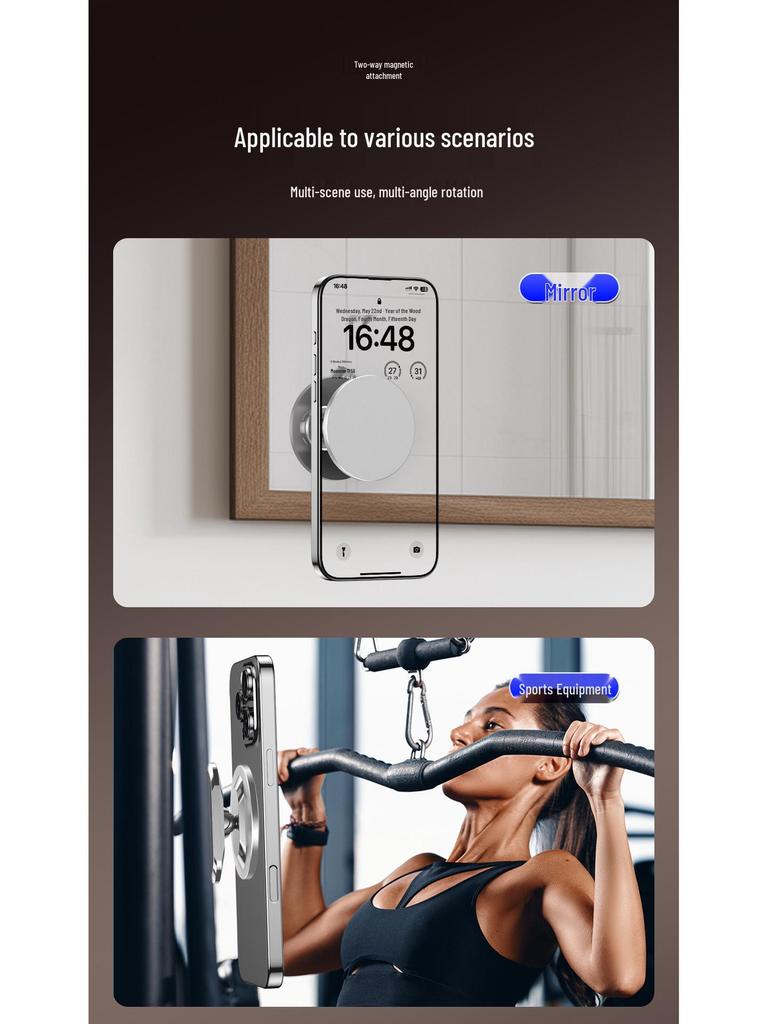Magsafe Dual-Sided Magnetic Phone Holder for Gym & Golf Cart