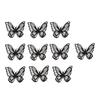 10 Pcs Butterfly Three-dimensional Cloth Sticker Decorative Patches Sewing Applique Embroidered Stickers Polyester Appliques