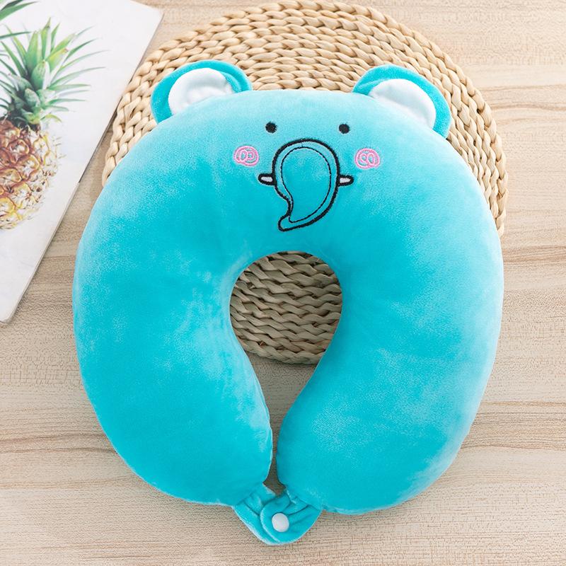 Подушка для путешествий, Подушка для шеи, Поддержка шеи, головы и подбородка, Милая дорожная подушка для шеи с рисунком для мальчиков и девочек, Дорожные аксессуары для самолета, автомобиля, откидывания