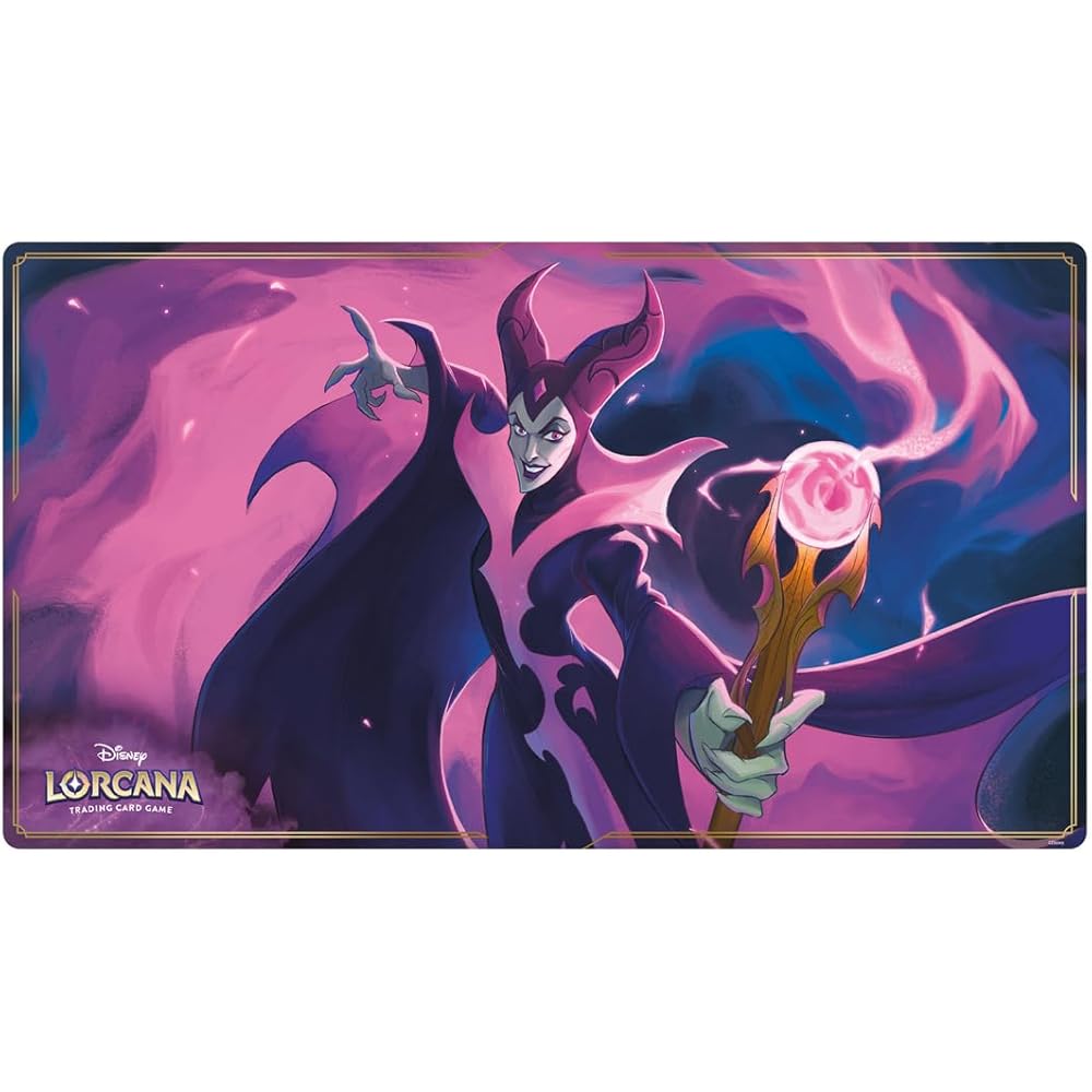 Disney Lorcana TCG Official Playmat Maleficent Dragon Design Gaming Accessory