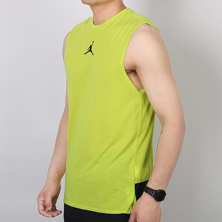 Jordan Basketball Training Sports Tank Top Men Tops Fluorescent-Yellow CJ4576-389