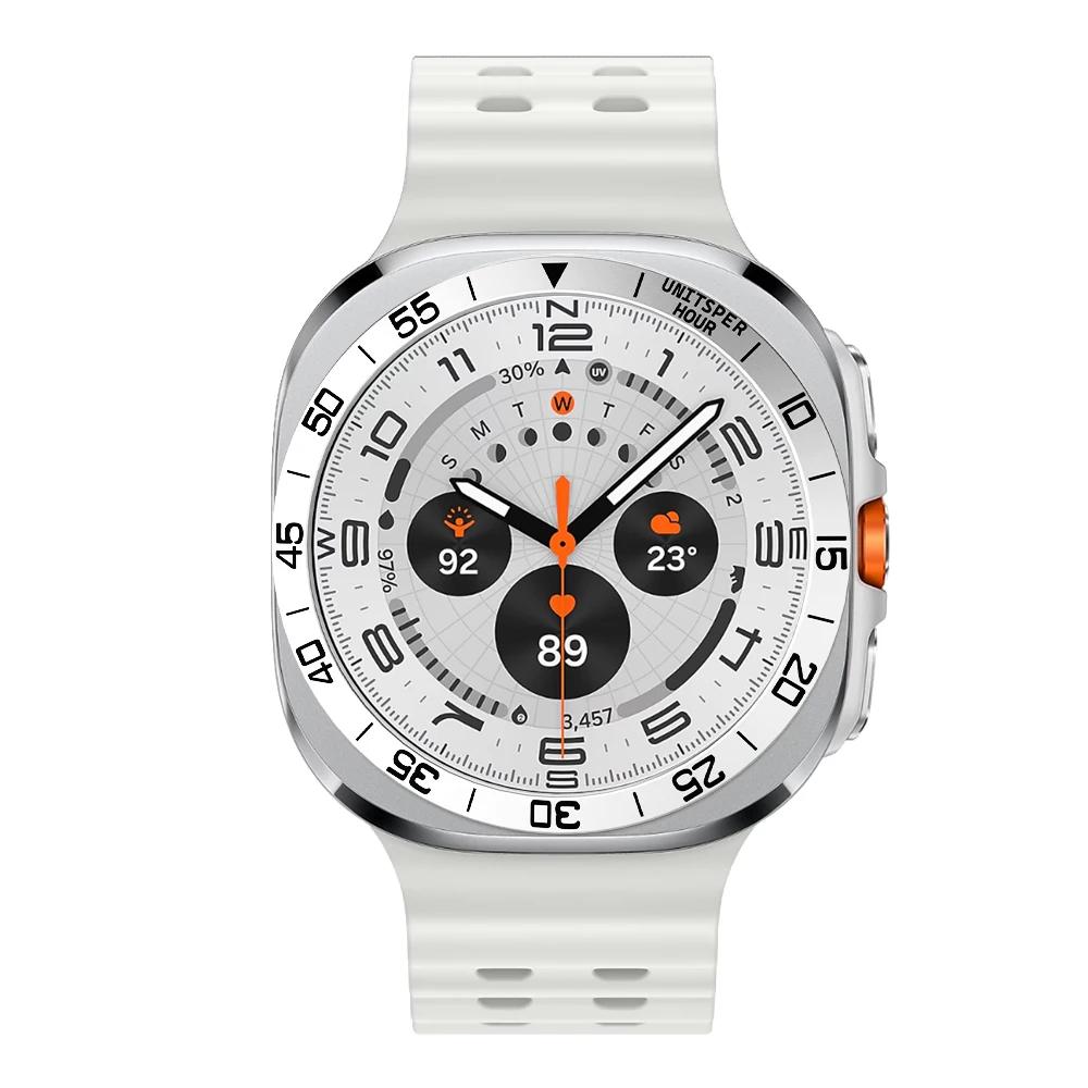 Для Samsung Galaxy Watch Ultra Металлическая рамка Клейкий бампер Чехол-кольцо для времени Стильные защитные аксессуары для Galaxy Watch