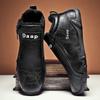 Зимние новые хлопковые ботинки на молнии мужские бархатные утолщенные теплые спортивные рабочие ботинки повседневные водонепроницаемые сноубутсы модные хлопковые ботинки