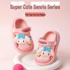 Милые нескользящие клоги-тапочки Sanrio для девочек - Мягкая подошва, для дома/улицы, летняя обувь