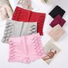 Women's Cut Out Boyshort Panties Sexy Boxer Briefs Solid Plain Mid Rise Seamless Stretch Underwear for Casual Daily Wear Workout Yoga Lounge Travel