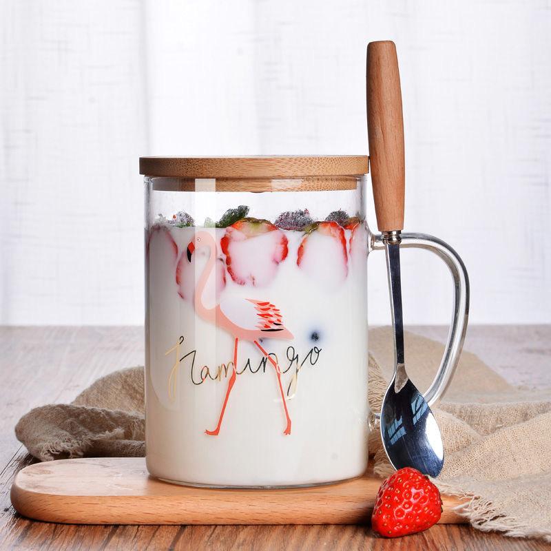 Прозрачная стеклянная кружка в скандинавском стиле, чашка для воды, чашка для молока, большая емкость