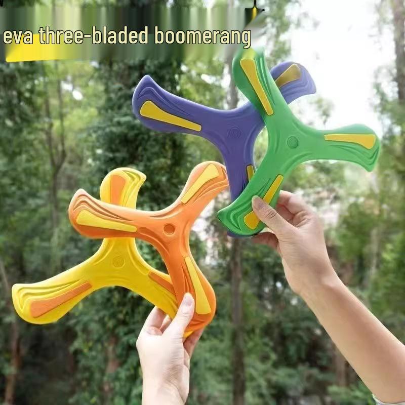 Детский бумеранг EVA с тремя лопастями – Спортивная игрушка для улицы для игр родителей с детьми