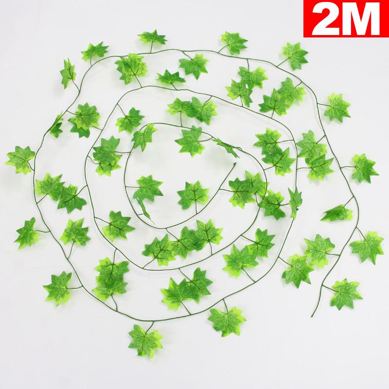200 см искусственные растения ротанговая лиана зеленый лист плющ лоза DIY подвесная гирлянда ротанговая листва искусственные листья для домашнего свадебного декора