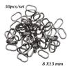 Durable Stainless Steel Line Tackle Fishing Hanging Snap Barrel Swivel Connector Oval Split Rings