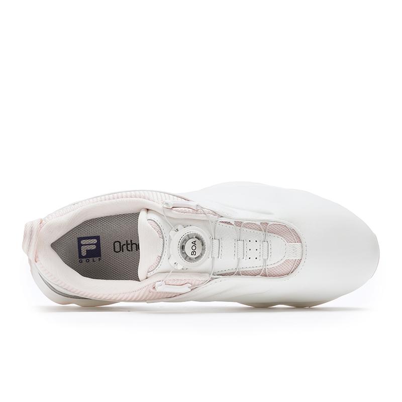 Fila GF Velocity Sport Минималистичные слипоны Прочные низкие гольф-кроссовки Женские кроссовки Ярко-белые Водяная роза-розовый A12W431702FBR