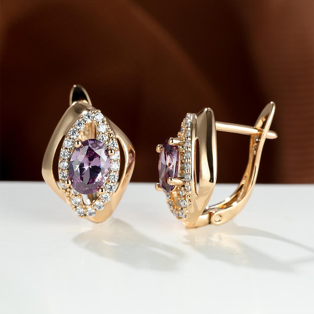 Mystic Oval Cut Rainbow Stone Marquise Design Earrings Horse Eye Love Dangle Earrings Bride Band Engagement Jewelry