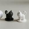 Милая 3D-печатная фигурка кошки, Маленькая мультяшная статуэтка котенка для офисной полки, Рабочего стола, Дома, Декора автомобиля, Коллекционные подарки для любителей кошек
