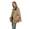 GREEN BELT Women's Washed Vintage Lapel Down Jacket with Detachable Liner