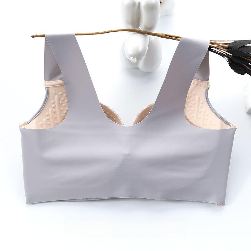 Ultra-Thin Breathable Full Cup Vest Bra for Larger Sizes – No Steel Ring, Sports Style, Enhances Small Breasts